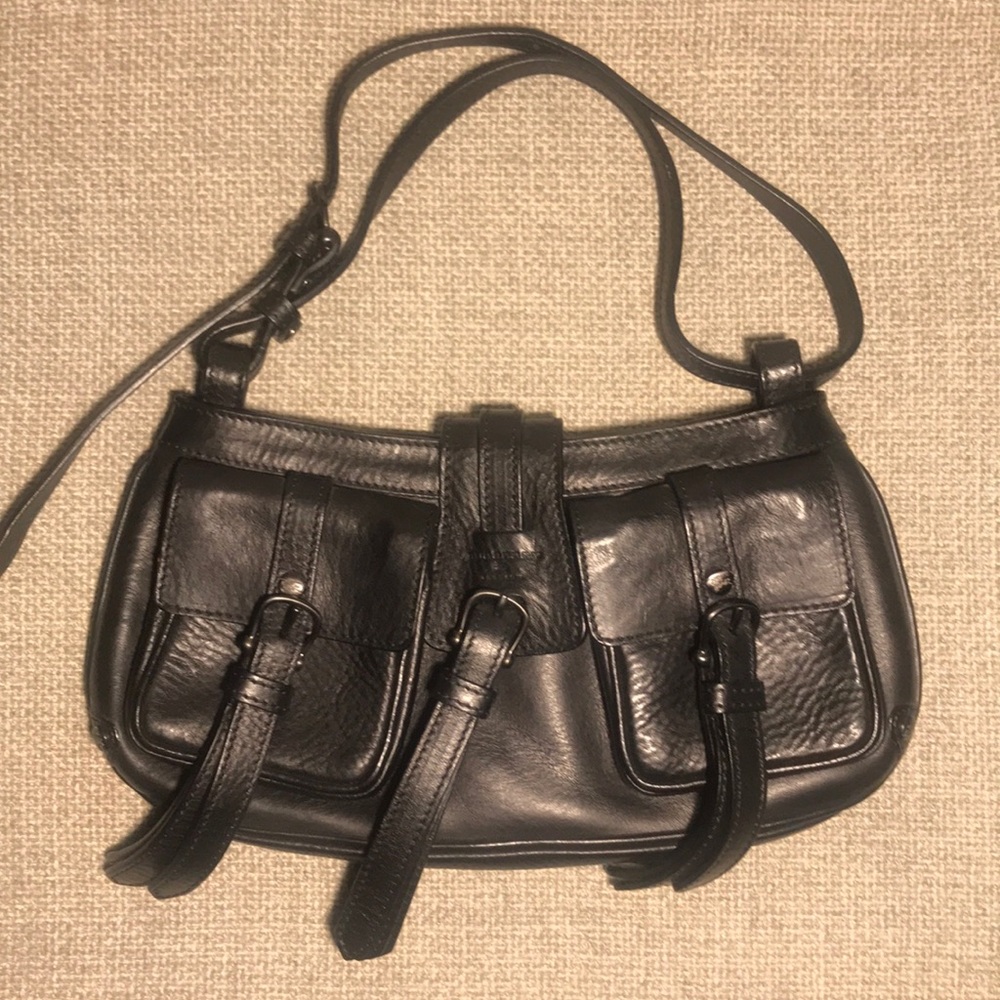 Burberry Prorsum Black Leather Shoulder Bag